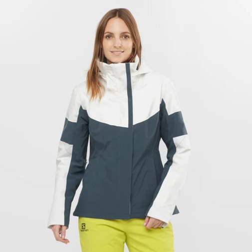 White / Black Salomon Speed Women's Insulated Jackets | IE BK4561